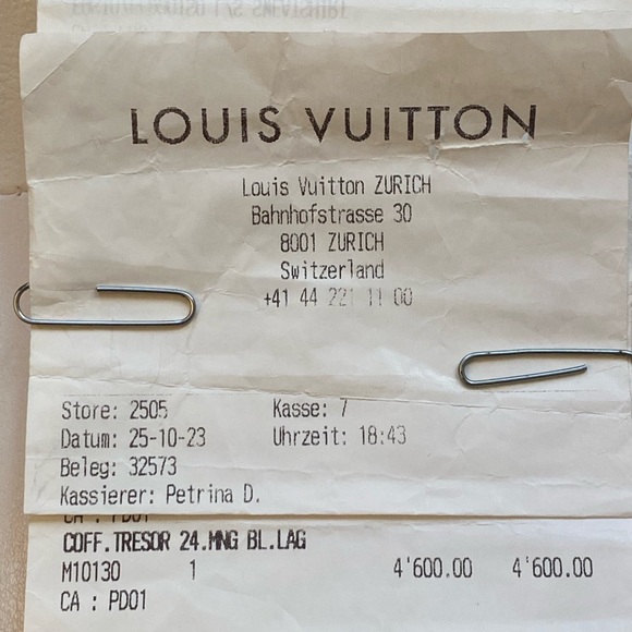 Louis Vuitton Gray Coussin Leather Bag with Iridescent Chain - Picture 9 of 9